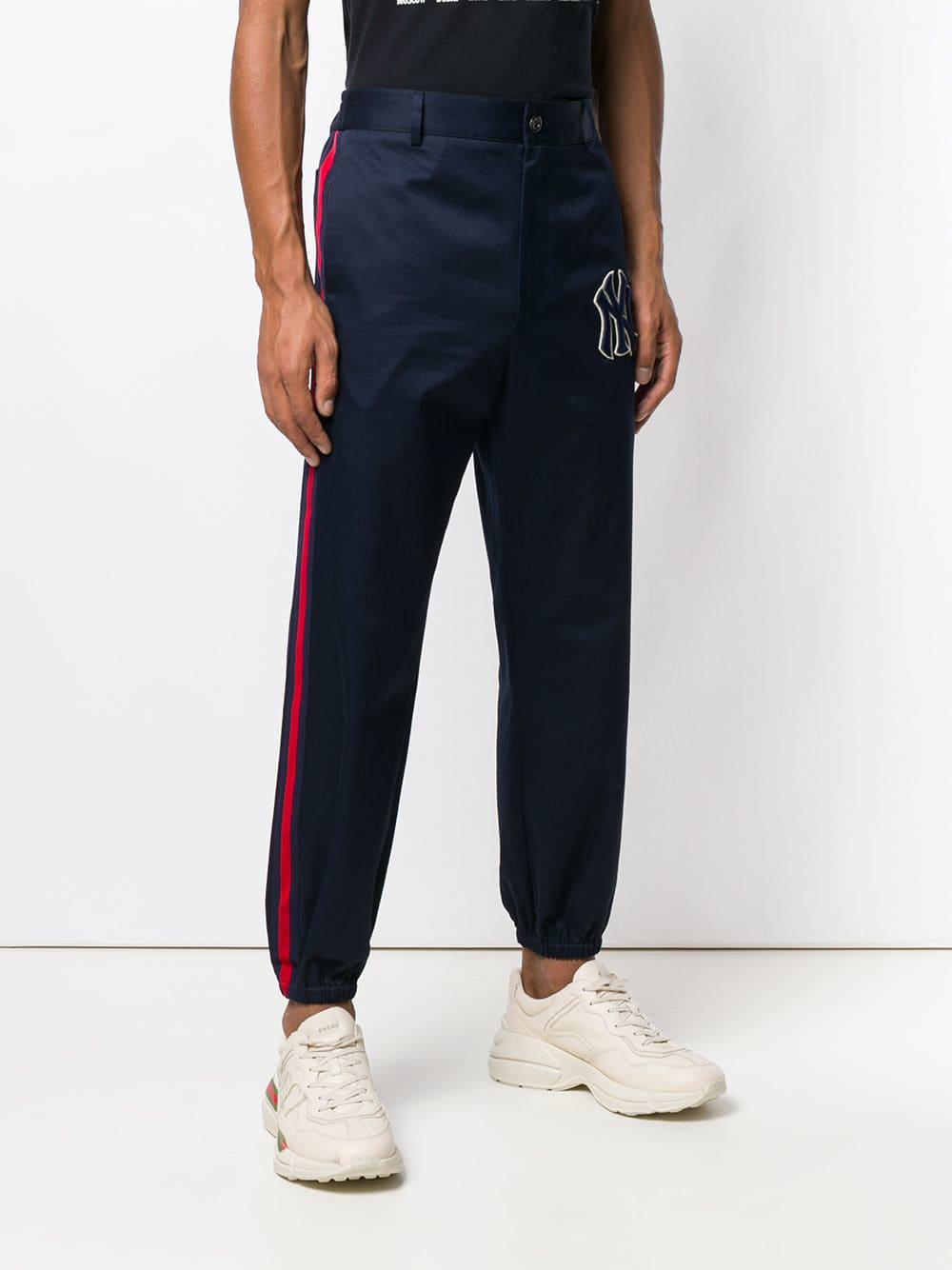 Gucci Ny Yankees Tailored Track Trousers in Blue for Men