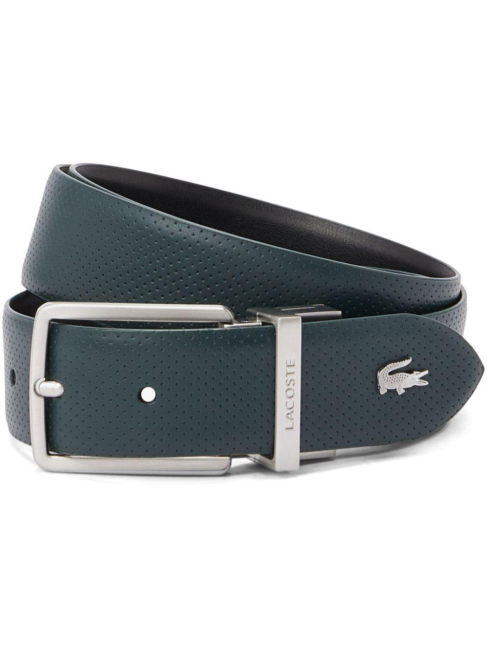 Lacoste Reversible Leather Belt in Blue for Men Lyst UK