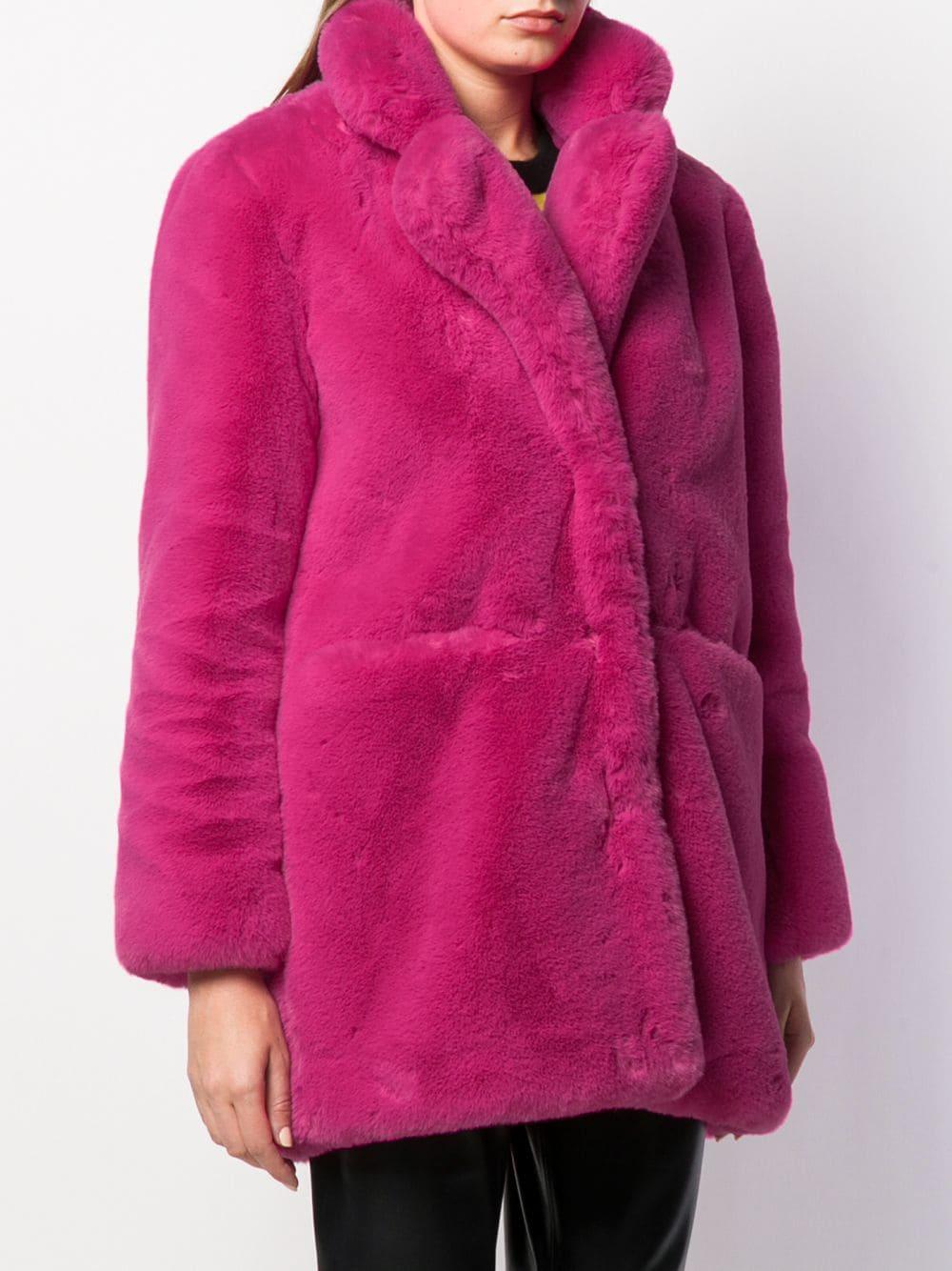 Apparis Faux Fur Coat in Pink - Lyst