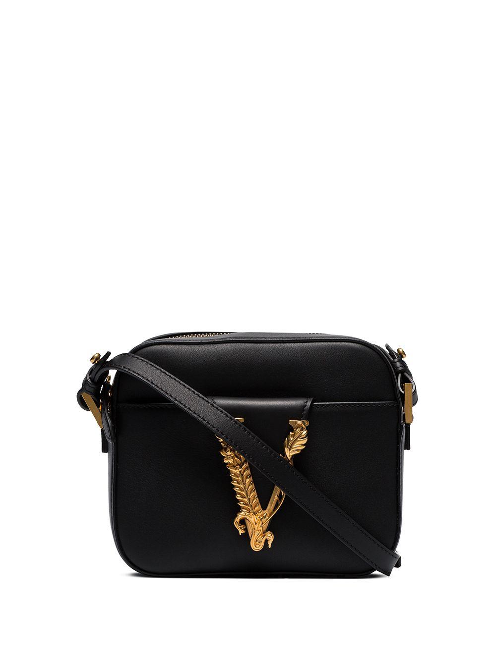 Versace Leather Virtus Crossbody Bag in Black Save 30 Lyst