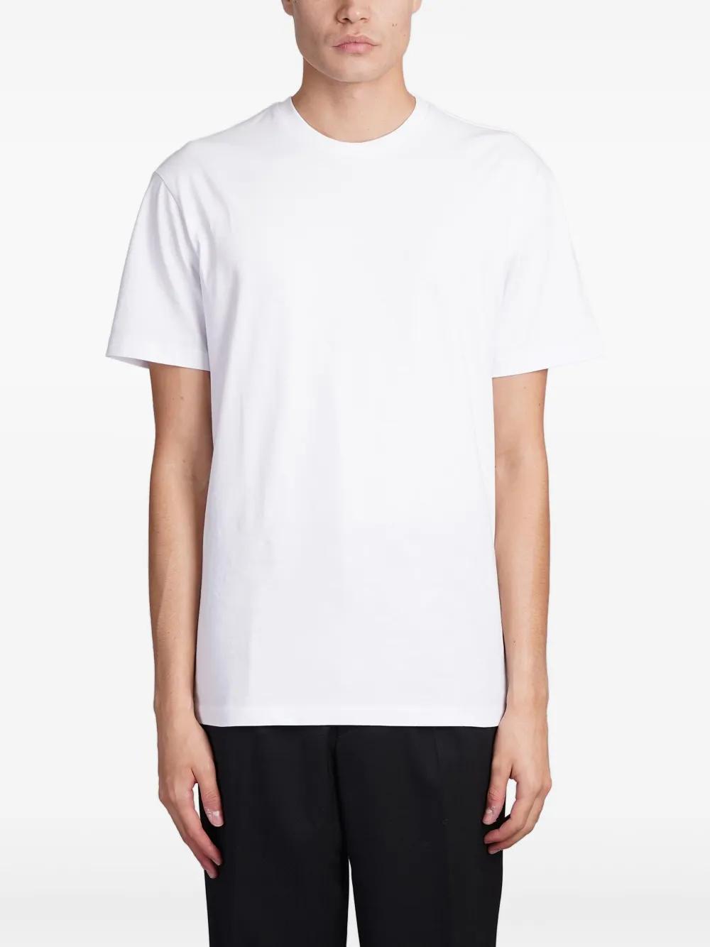 NEIL BARRETT シュラシックハク フリント クルネック Tシャツ Neil Barrett ダブルバックルストラップ Tシャツ | ブラック