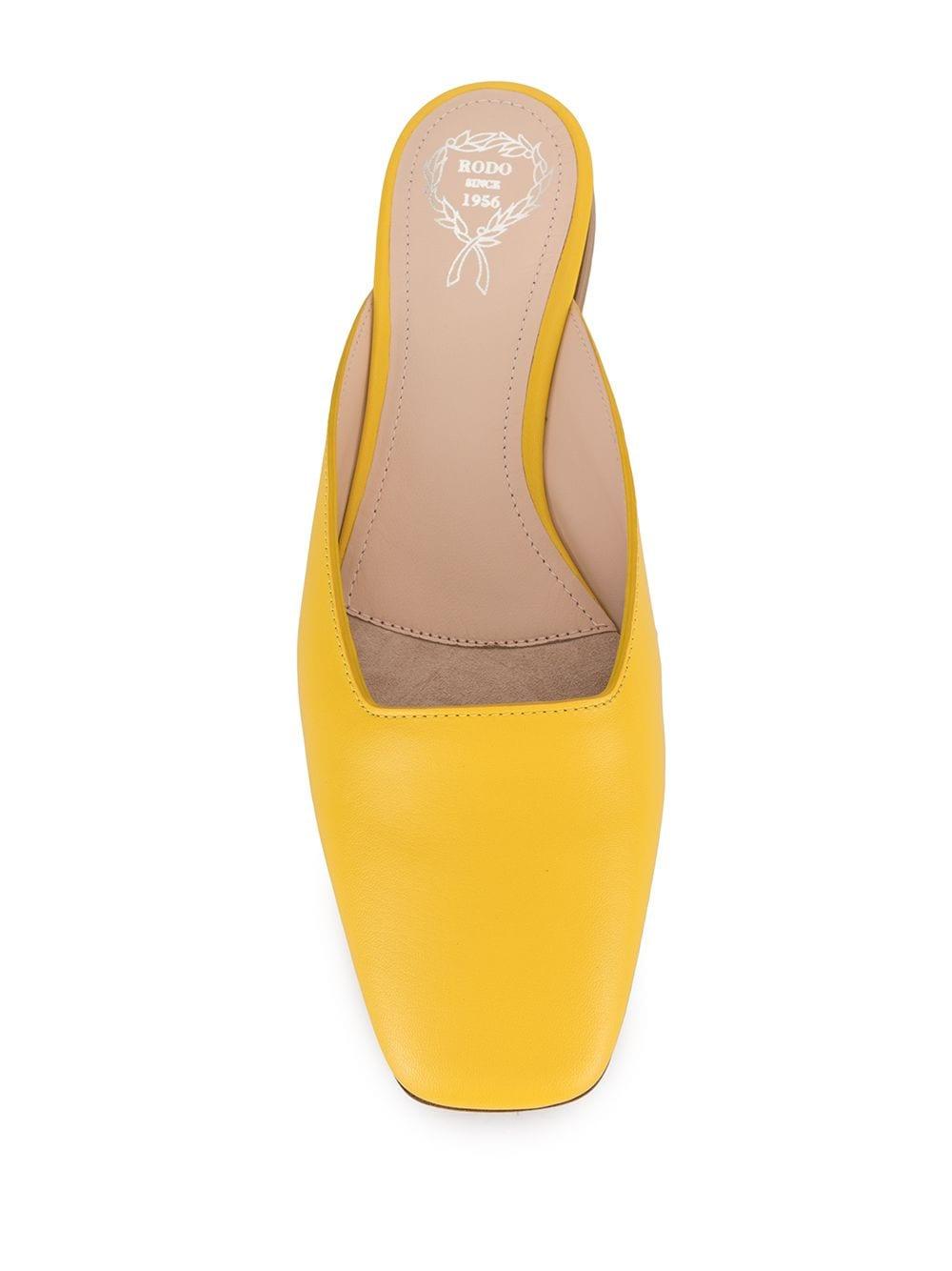 yellow flat mules