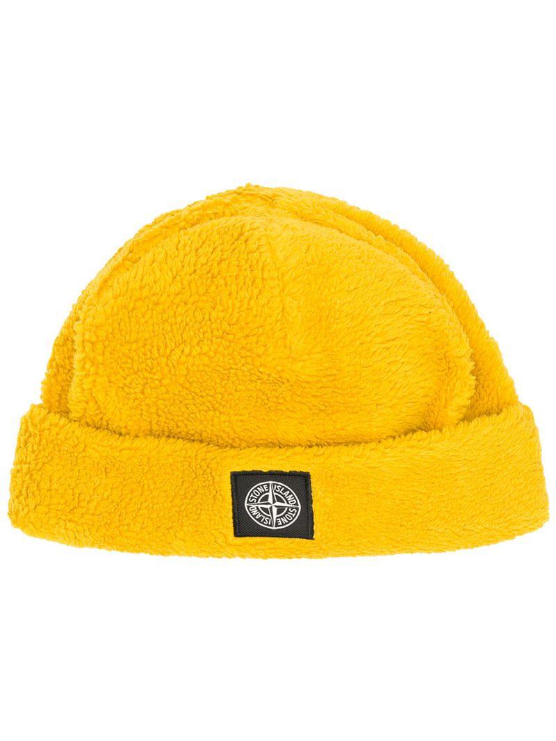 Stone Island Cotton Short Rolled Beanie 