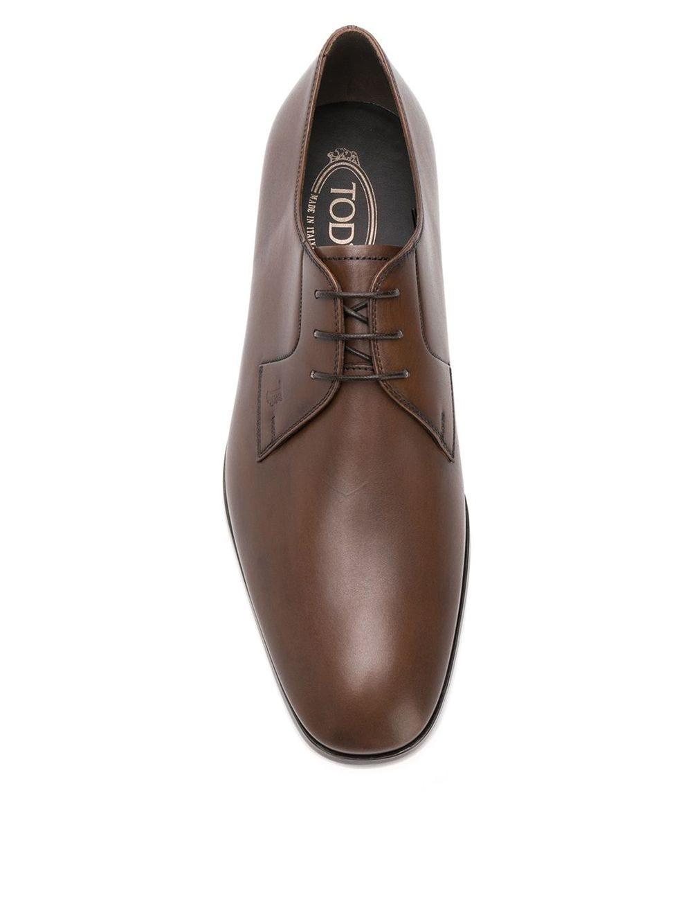 Tod�s Leather Lace Up Derby Shoes in Brown for Men Lyst