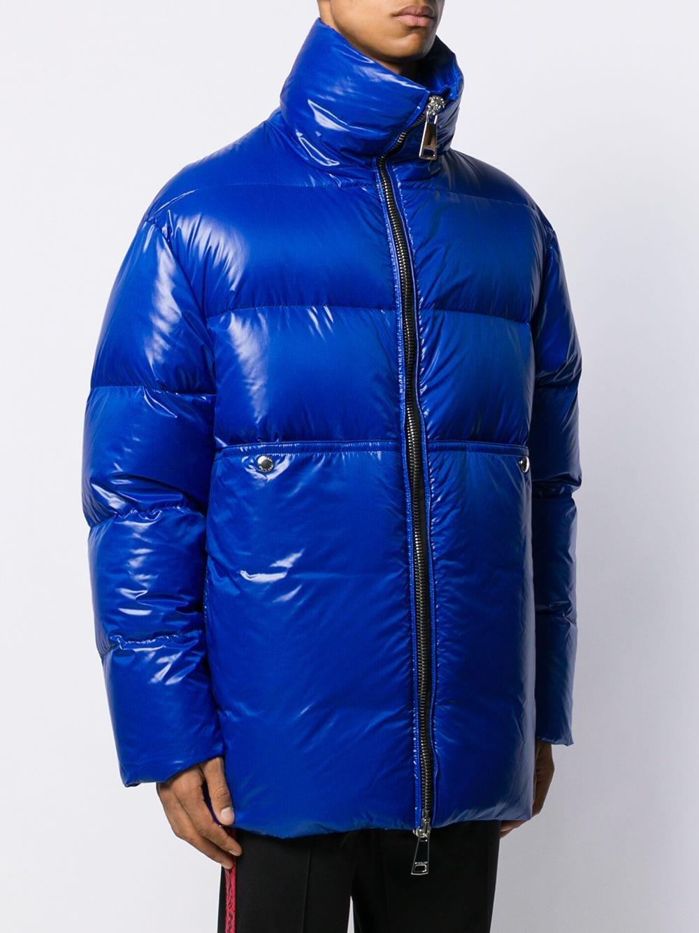 Khrisjoy Fitted Puffer Jacket in Blue for Men - Lyst
