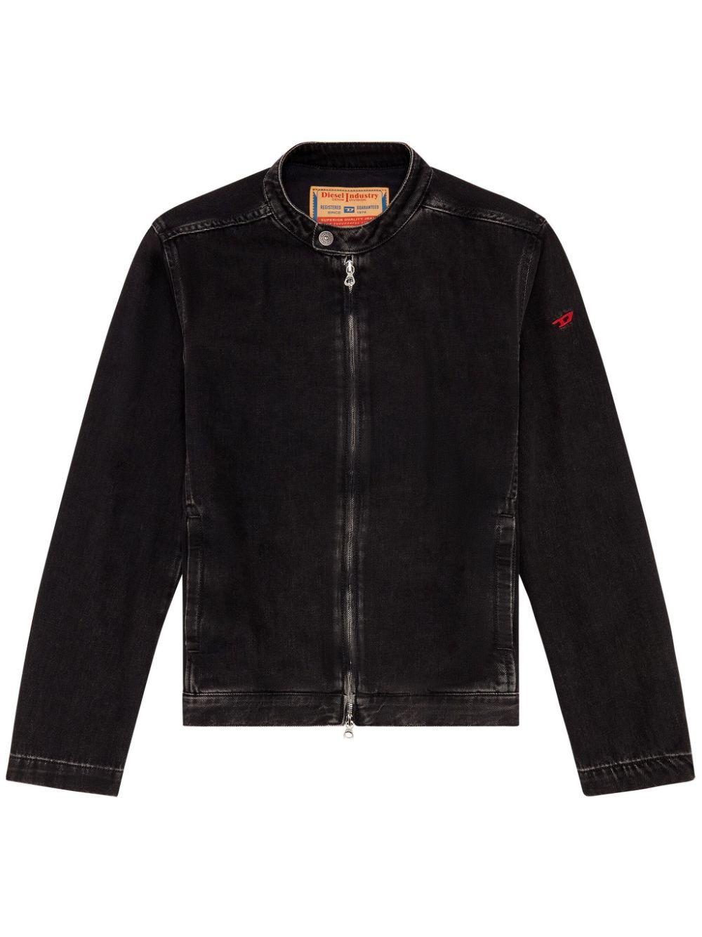 Black jean moto jacket hotsell