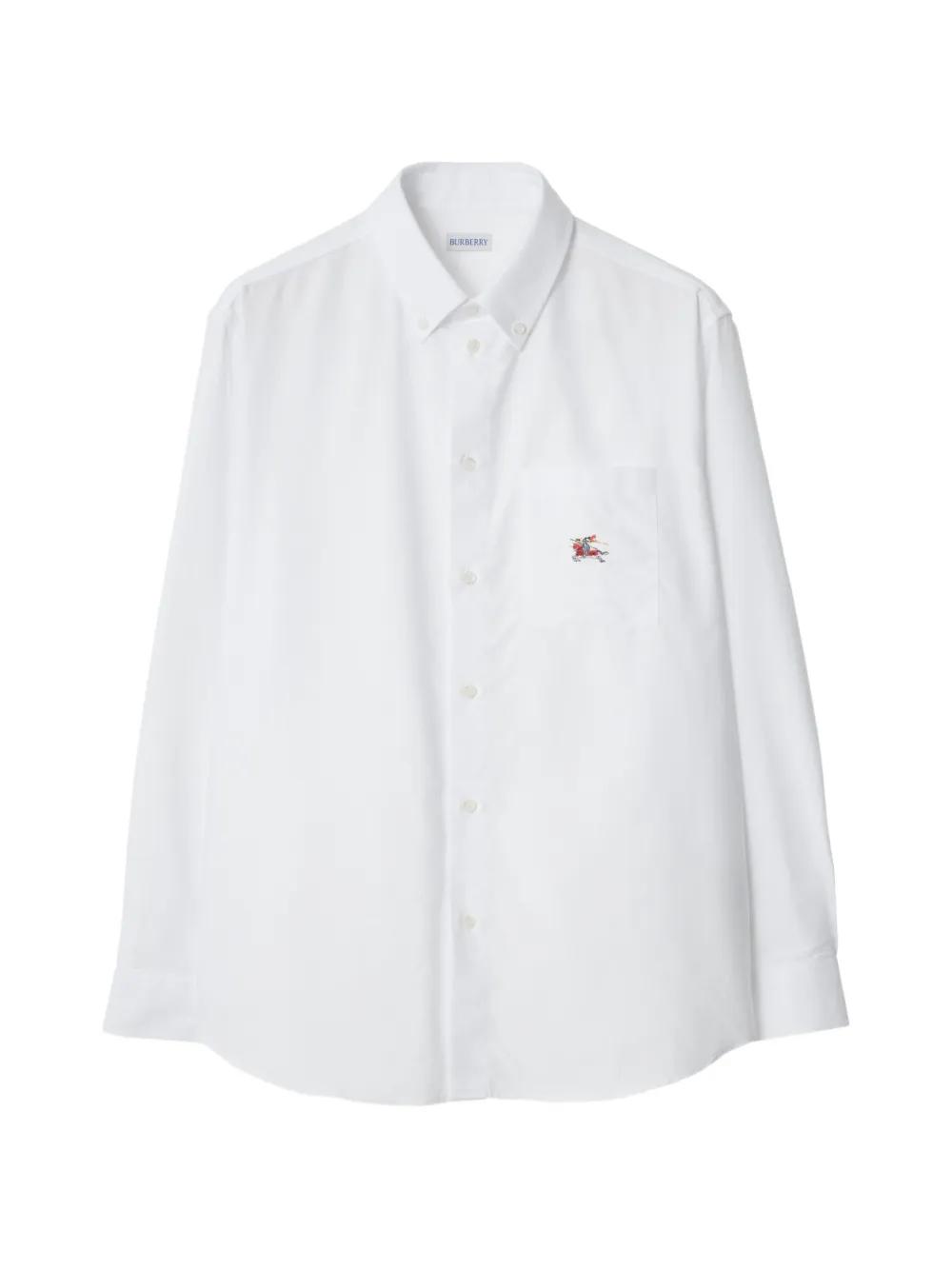 Burberry Relaxed Fit Knight Cotton Oxford Shirt in White for Men 