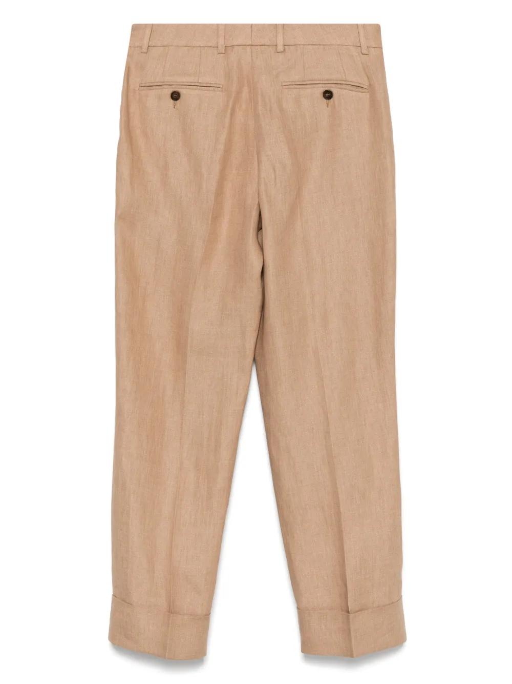 Incotex Linen Trousers in Natural | Lyst
