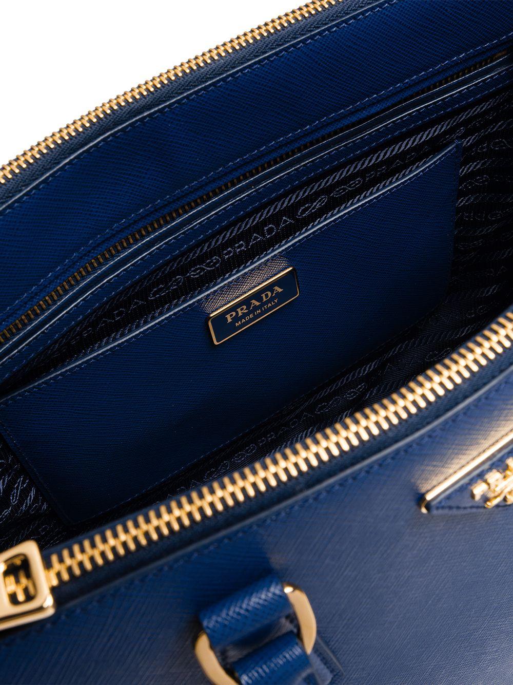Prada Galleria Medium Saffiano Leather Bag in Blue | Lyst UK