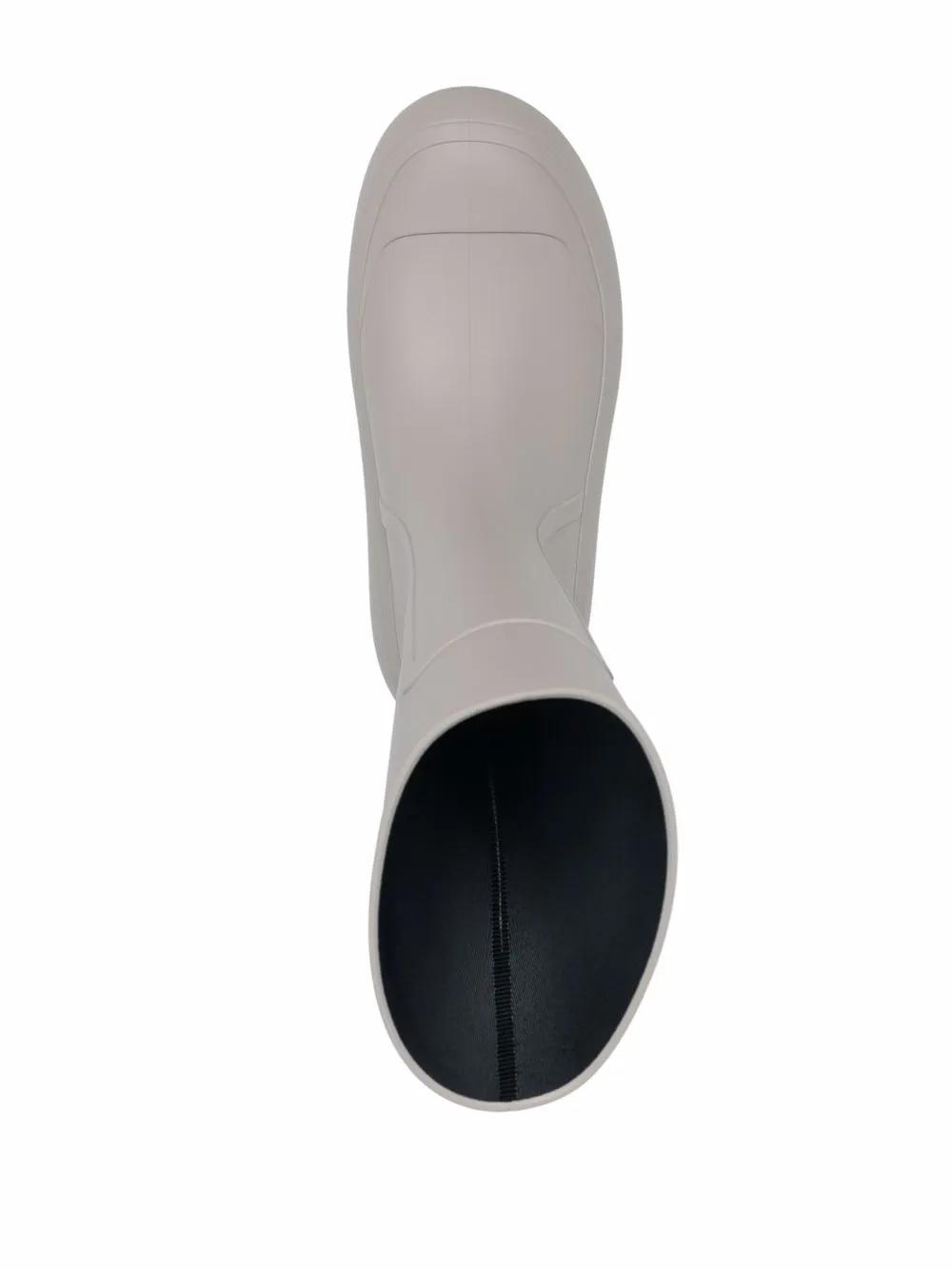 NEW SALVATORE FERRAGAMO men\'s gancini detail rain boots in light grey Salvatore Ferragamo Men main image 3