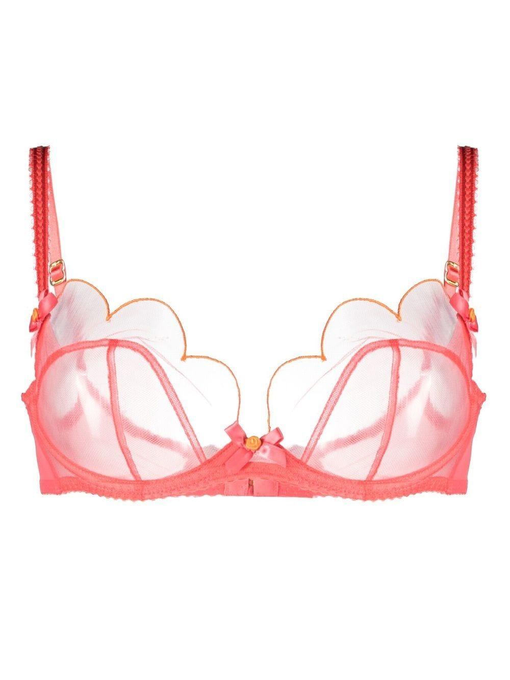 Agent Provocateur Lorna Scalloped Balconette Bra in Pink | Lyst UK