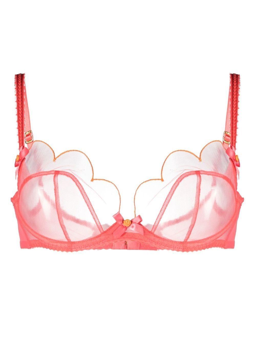 Agent Provocateur Lorna Scalloped Balconette Bra in Pink | Lyst UK