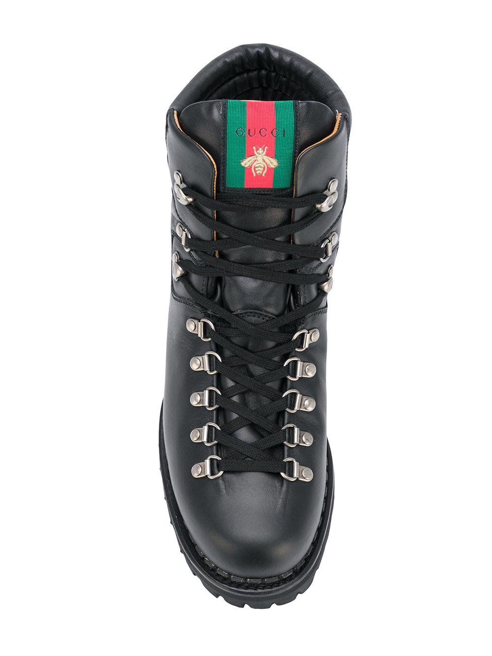 gucci black hiking boots