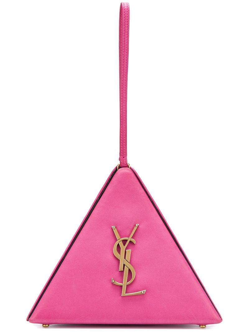 Bolso Monogram triangular Saint Laurent de color Rosa | Lyst