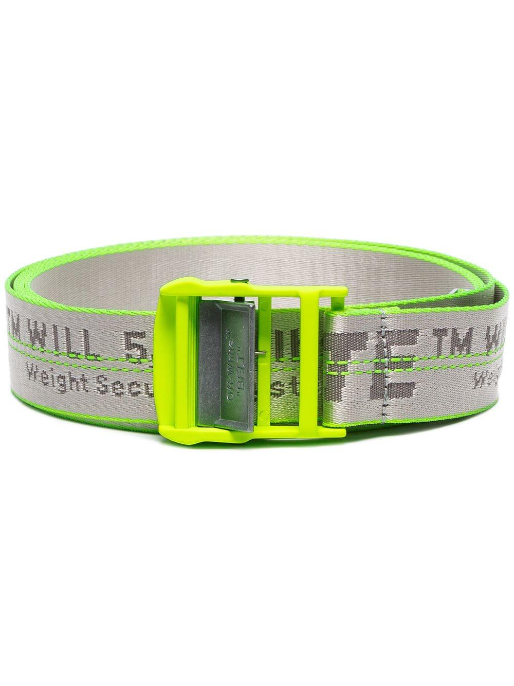 off white industrial belt grey