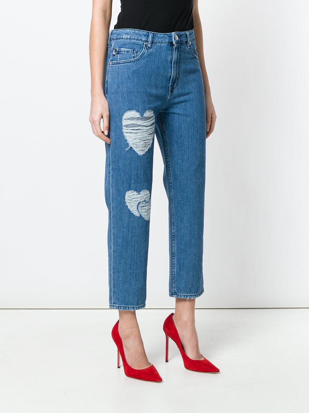 heart patch jeans