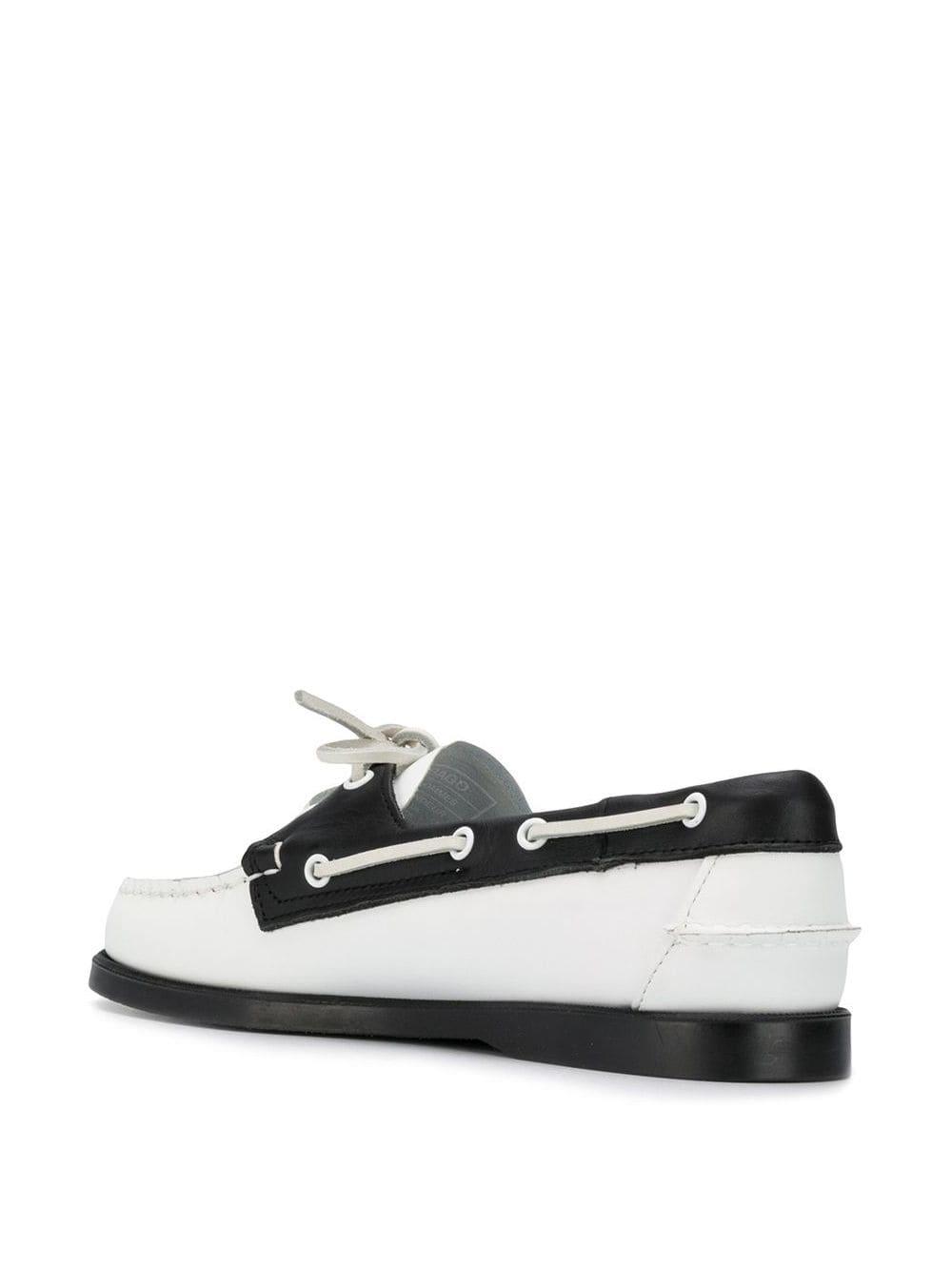 Sebago Leather Classic Boat Shoes in White for Men Lyst