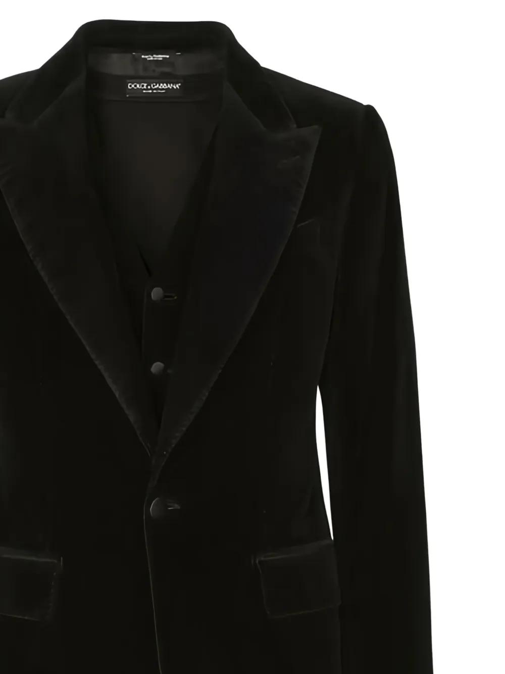 メンズ Dolce & Gabbana ベルベット シングルスーツ ブラック | Lyst