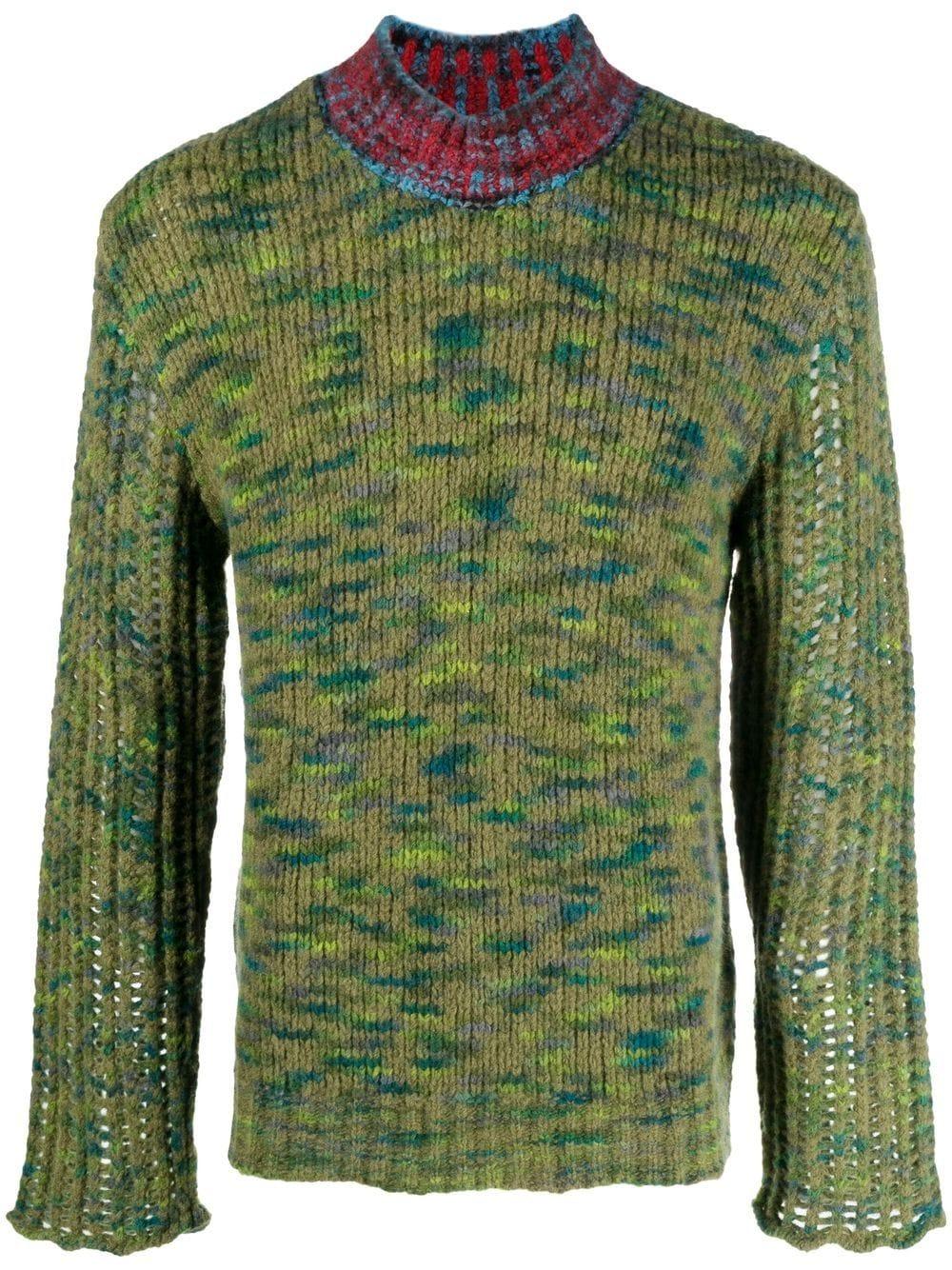 NAMACHEKO Speckled Chunky-knit Jumper in Green for Men | Lyst