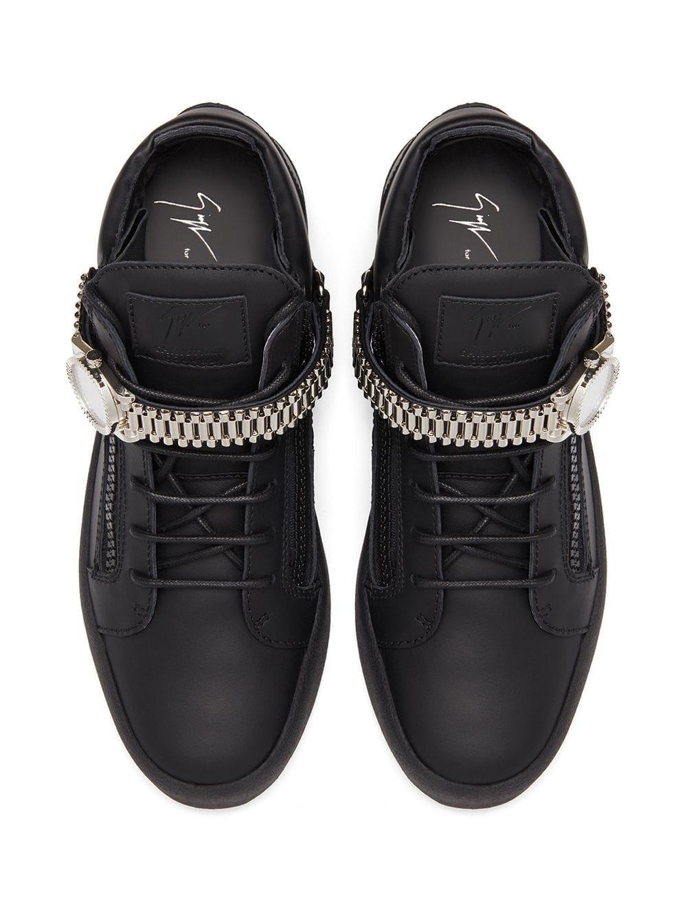 Giuseppe Zanotti Watch Detail Sneakers in Black for Men | Lyst