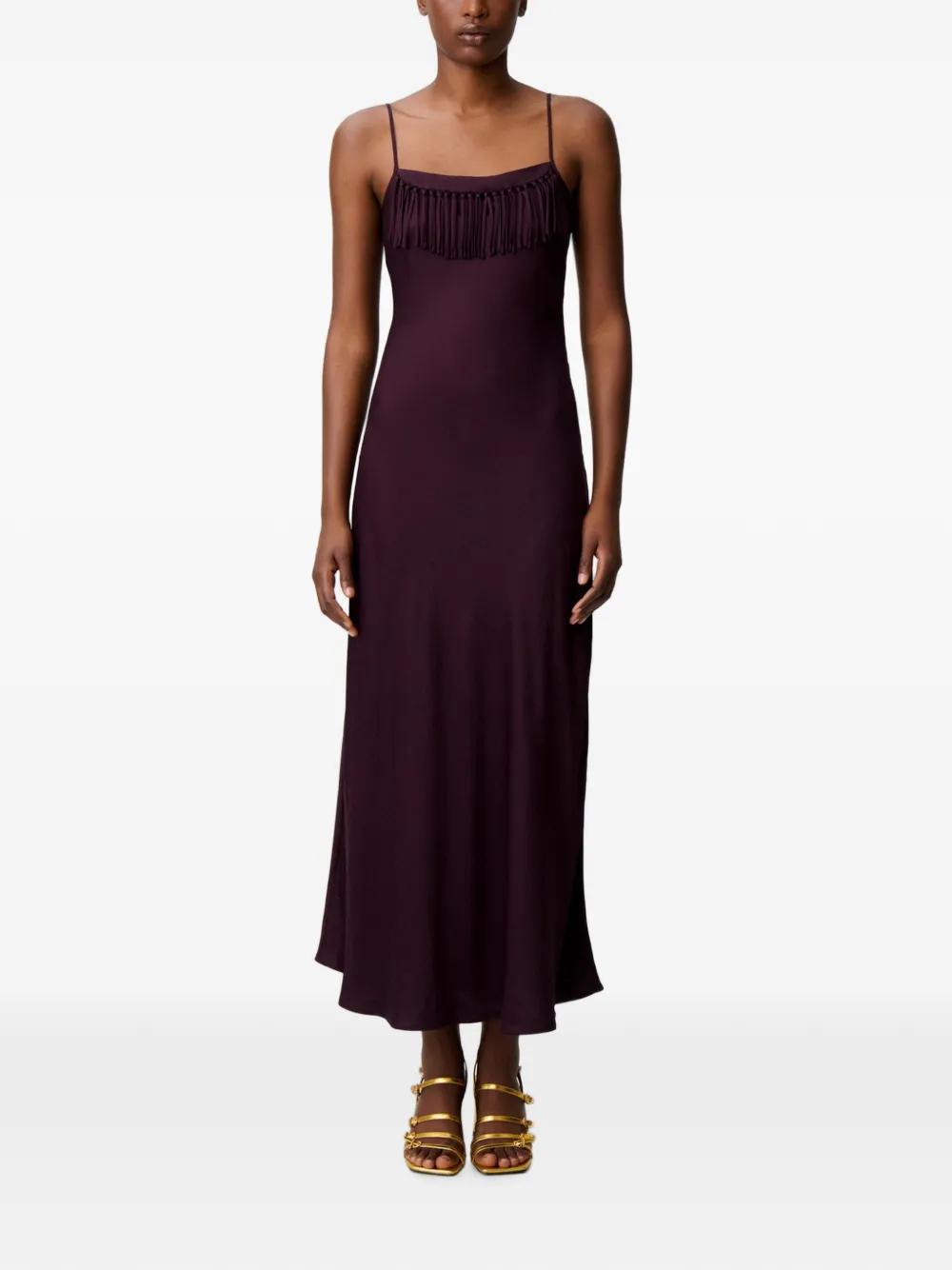 claudie pierlot purple dress Belted shirt dress for women