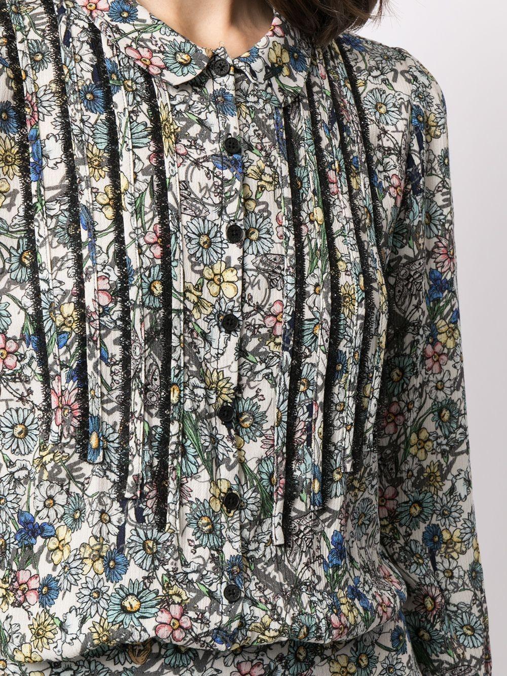 Zadig & Voltaire Raspail Crinkled Flower-print Dress | Lyst Canada