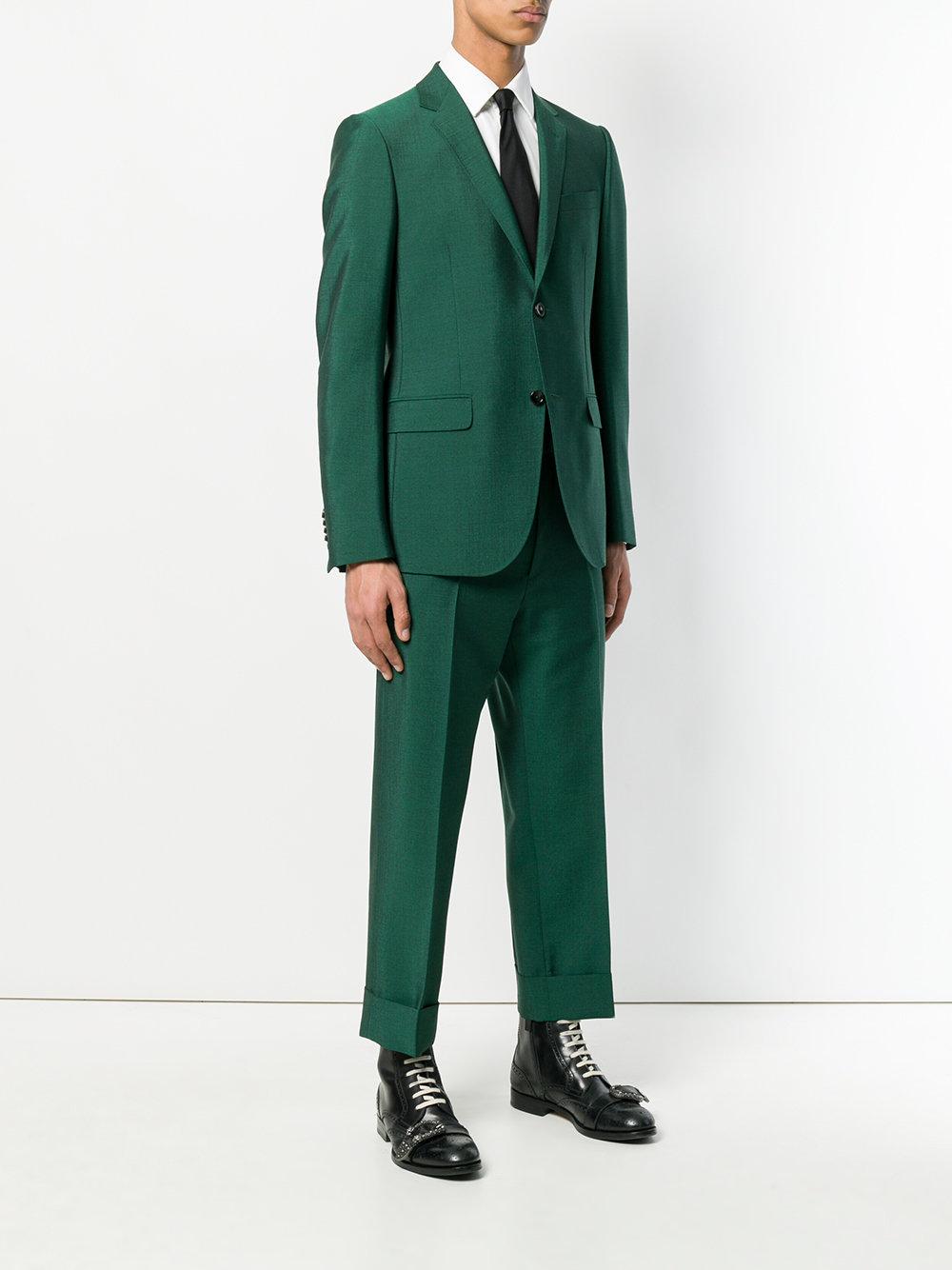 Gucci Wool Monaco Two Piece Suit in Green for Men | Lyst