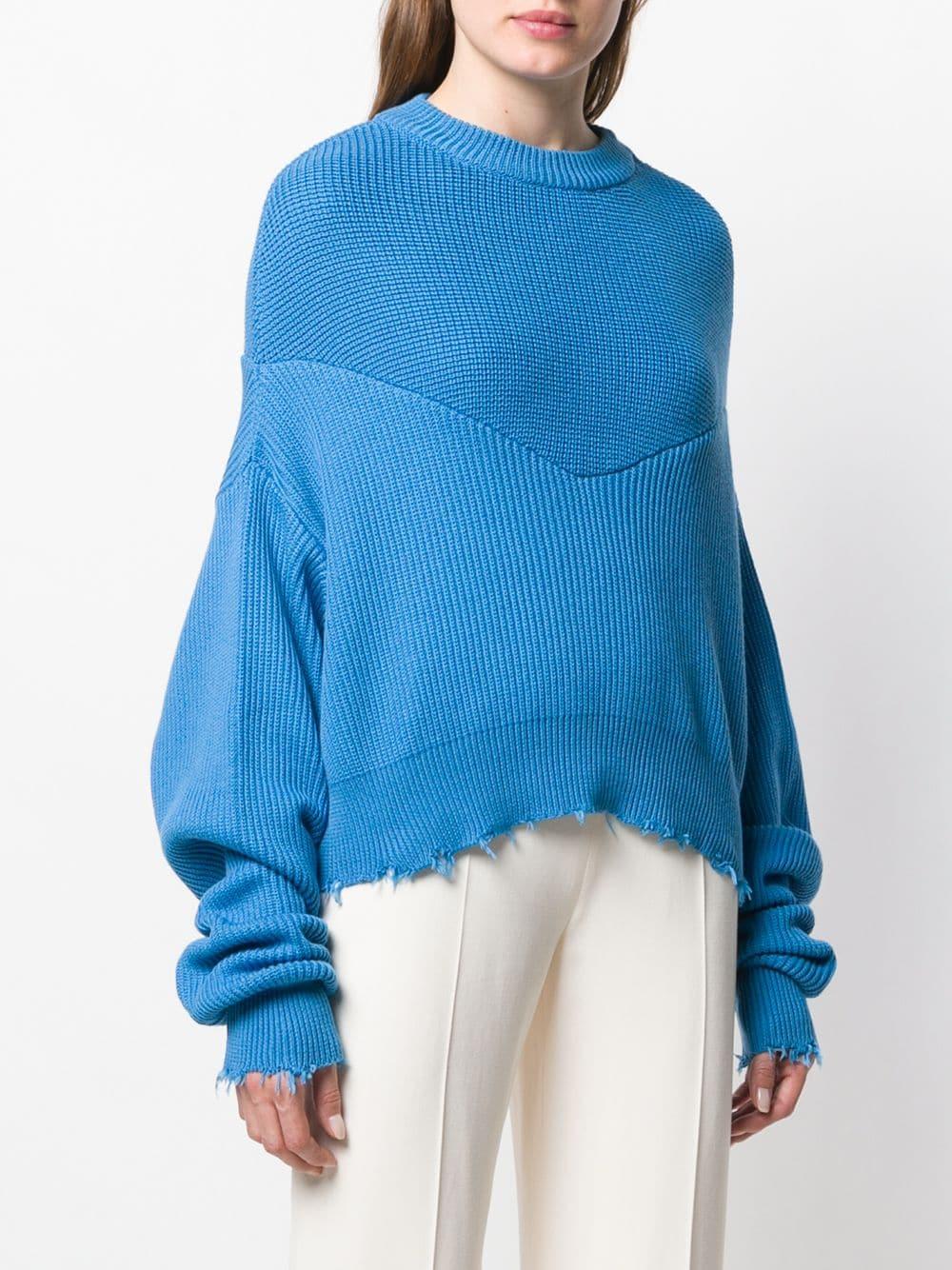 Unravel Project Cashmere Long-sleeve Draped Sweater in Blue - Lyst