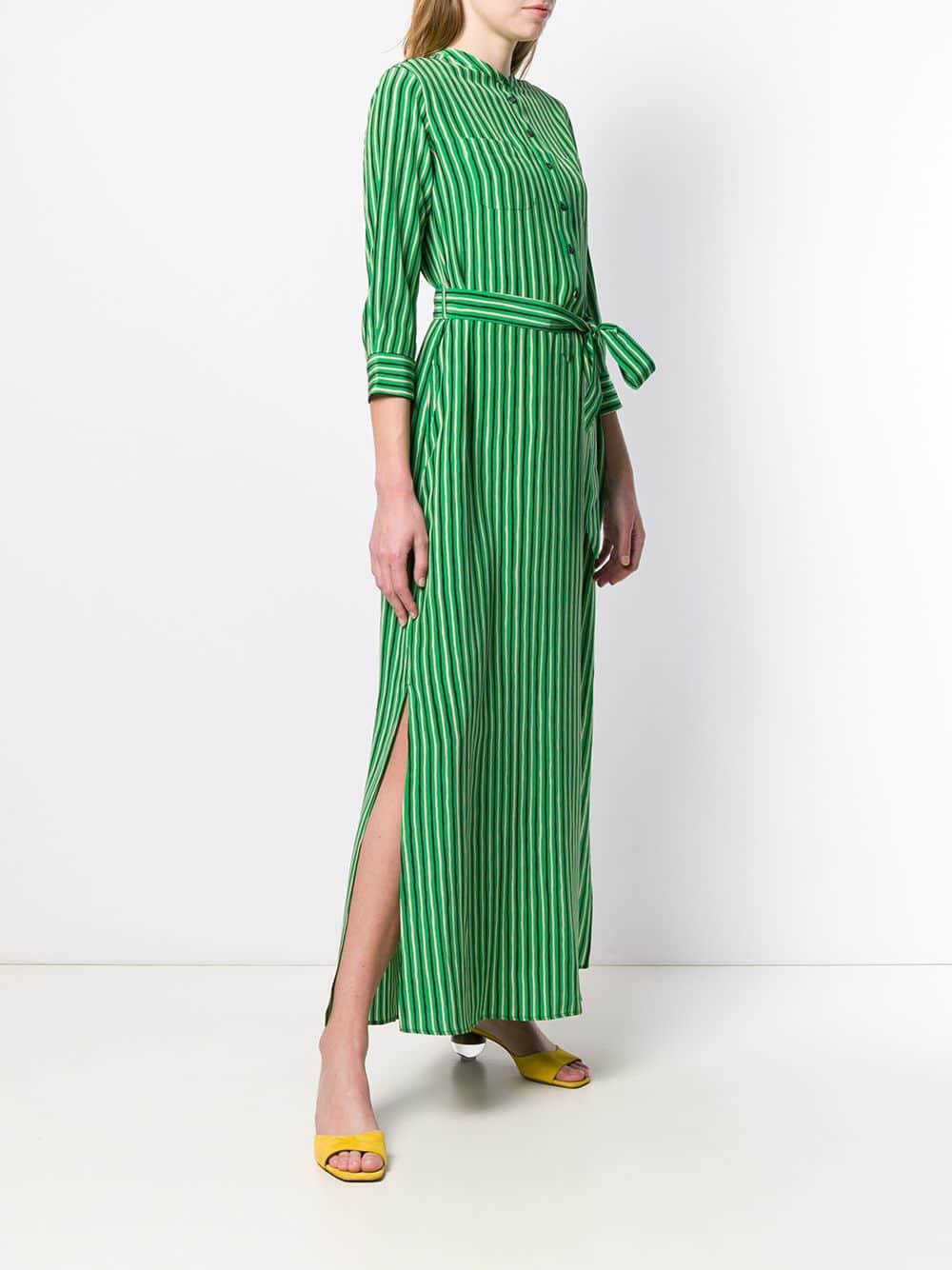 green striped maxi dress