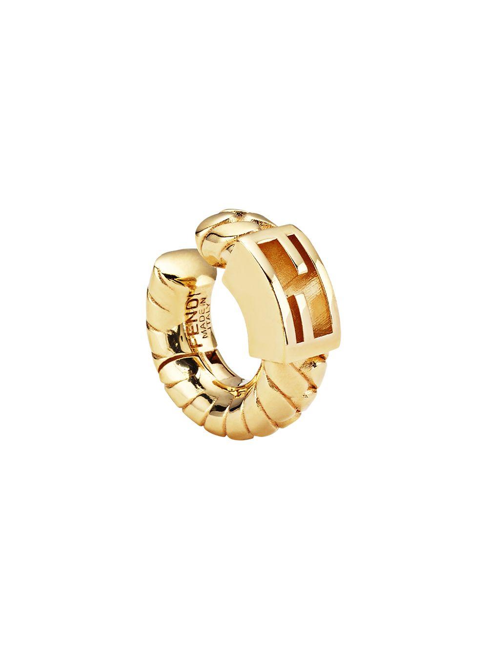Fendi Ff Baguette Hoop Ear Cuff in Gold (Metallic) Lyst