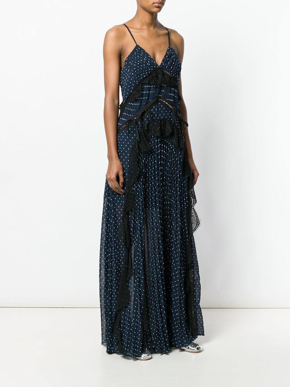 Self portrait polka store dot maxi dress