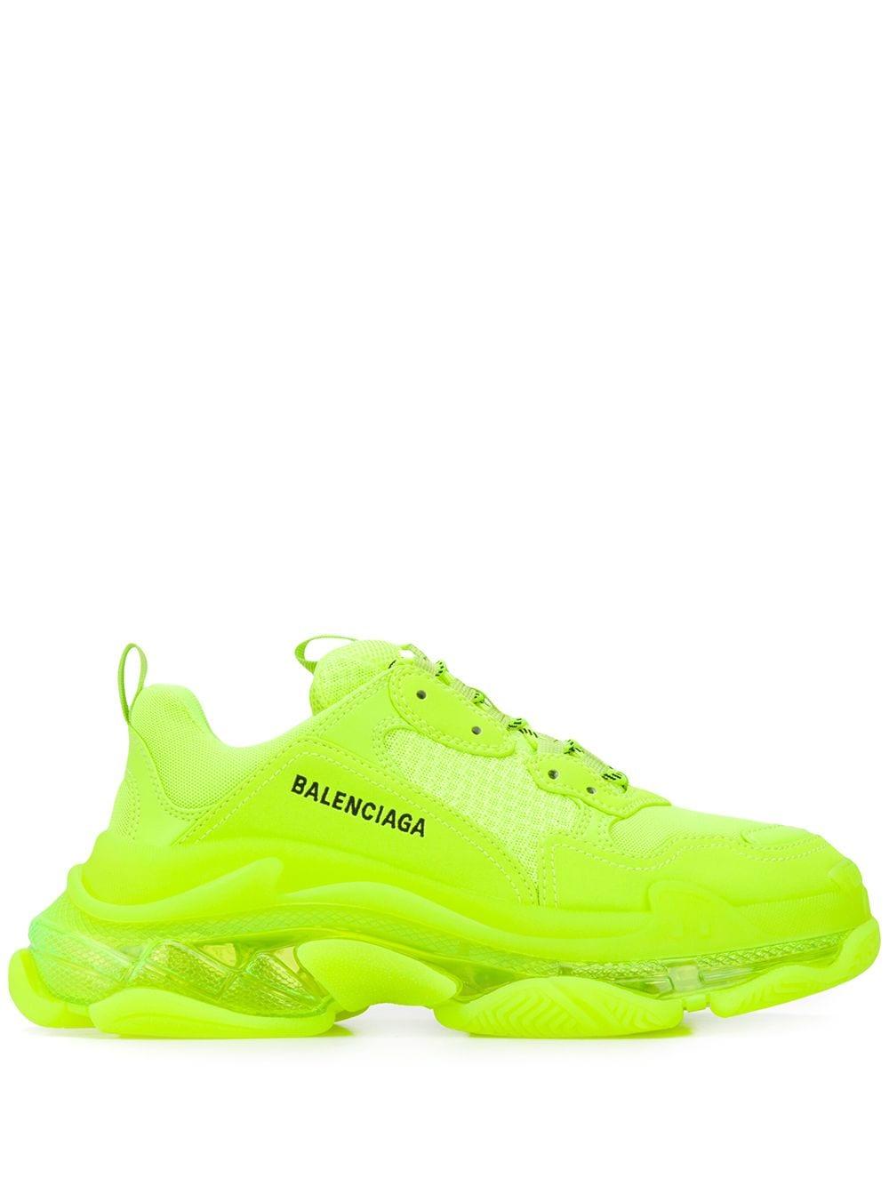Balenciaga Synthetic Triple S Clear Sole Sneakers in Yellow - Save 8% ...