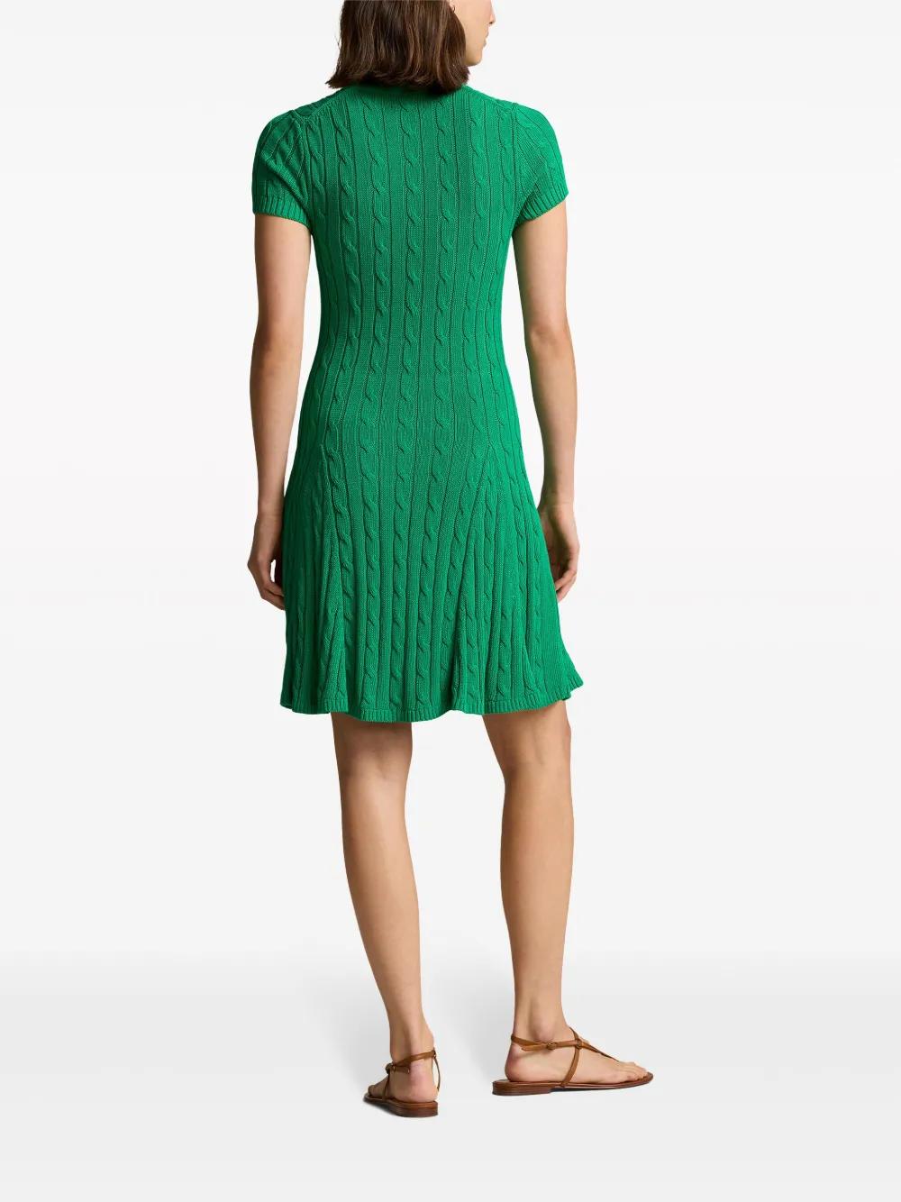 【送料 関税込】POLO RALPH LAUREN Cable-knit minidress polo-ralph-lauren-green-Cable-