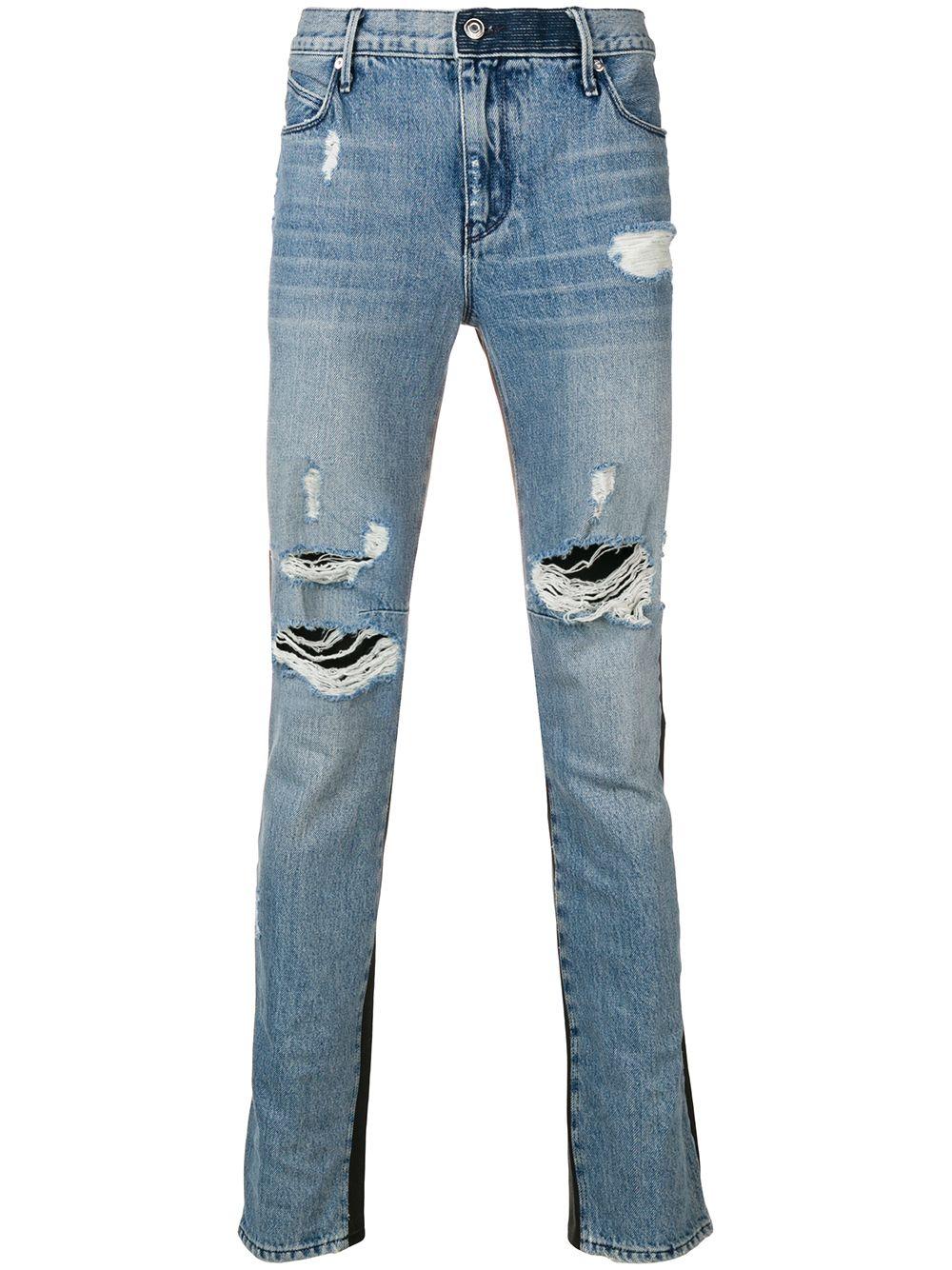 RTA Denim Contrast Material Jeans in Blue for Men Lyst