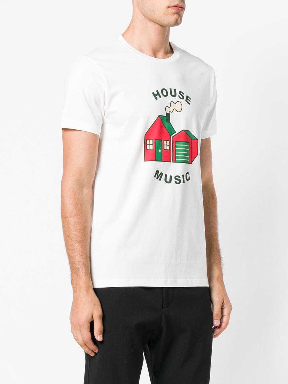 Burberry House Music Print Cotton T-shirt in White for Men - Lyst