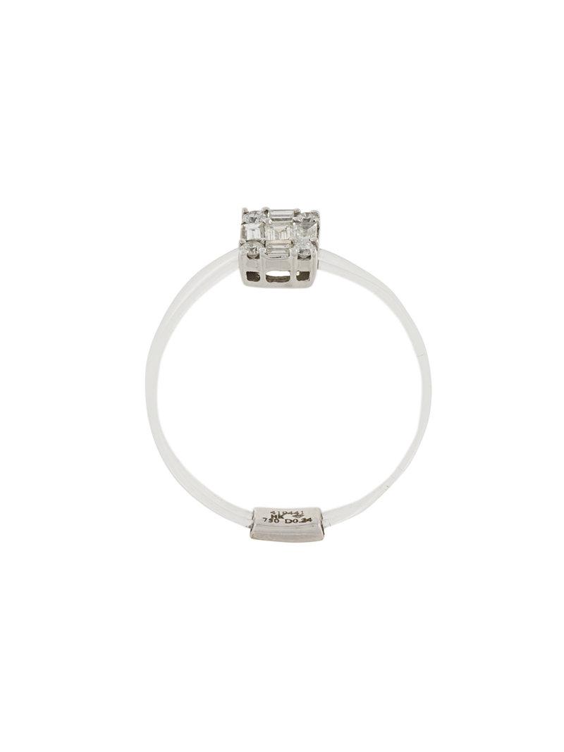 Sarah Noor Clear Band Ring in Metallic | Lyst
