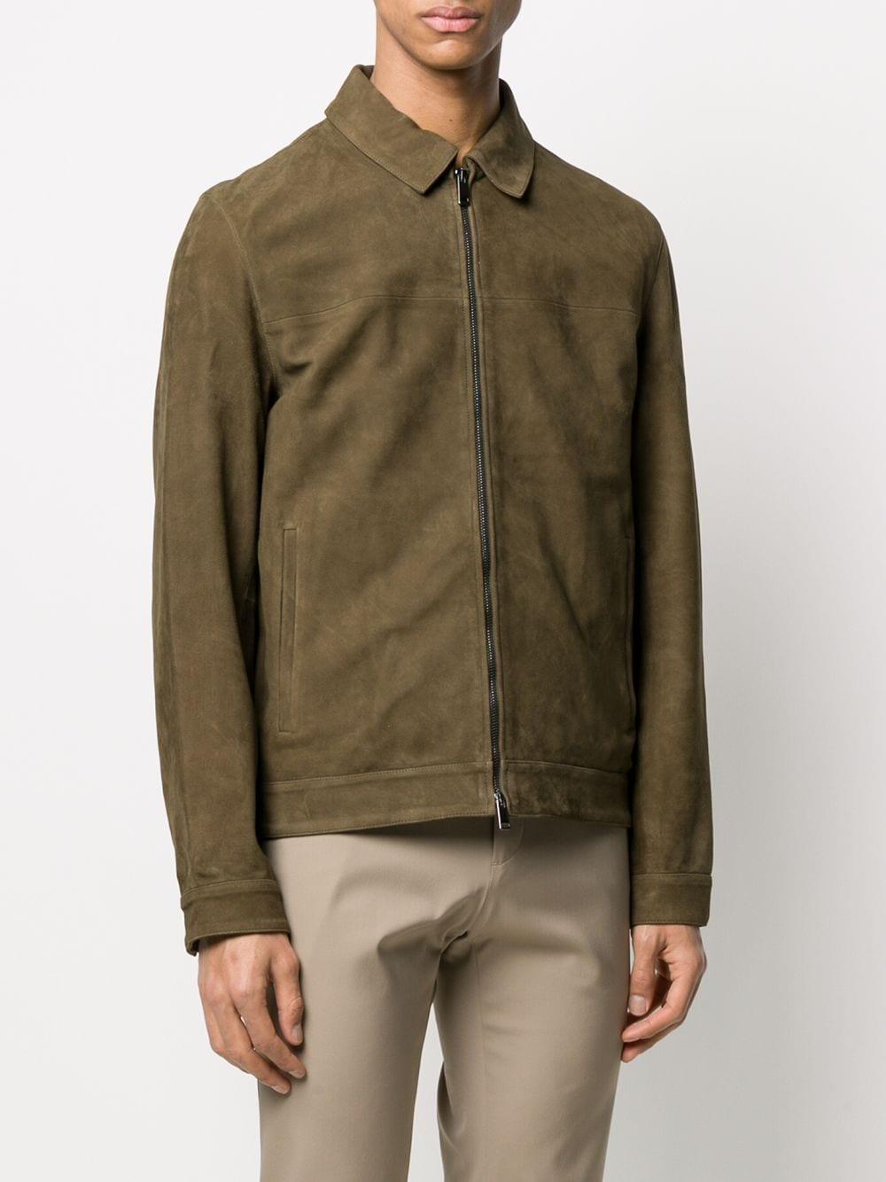 Theory Lightweight Leather Jacket in Green for Men - Lyst
