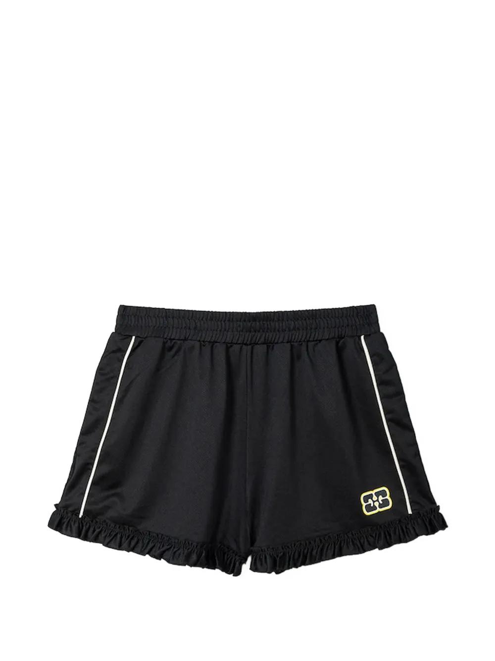 美品 ganni ガニー スカラップ ハーフパンツ ナイロン ショートパンツ 黒 レディース Ganni ハーフパンツ | オンラインセールは最大69%オフ | Lyst