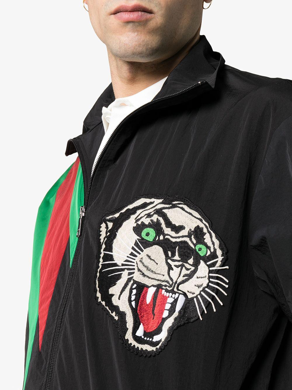 Gucci Tiger Web Jacket in Black for Men Lyst
