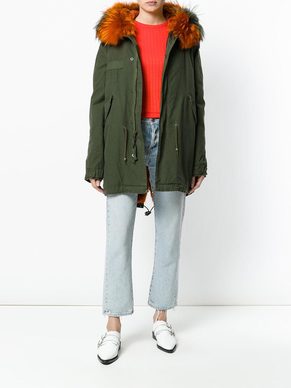 Lyst - Mr & Mrs Italy Fur Trimmed Parka in Green