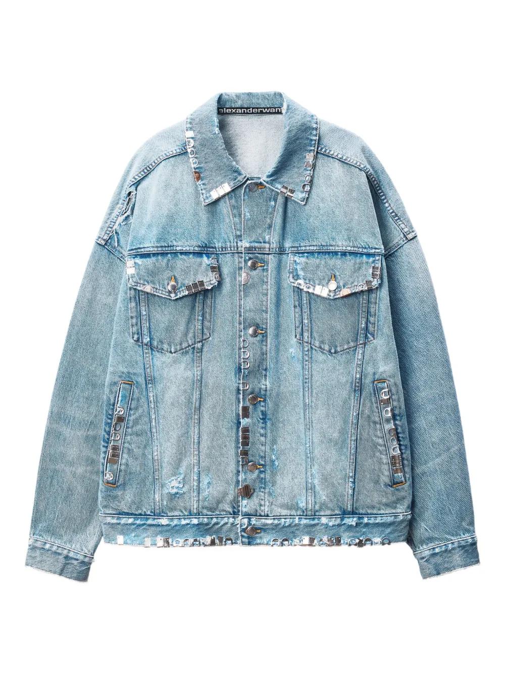 ジャケット Alexander Wang 'Wrapped Trucker' jacket (4DC2252676 401) Denim x alexander wang 'wrapped trucker' jacket available on