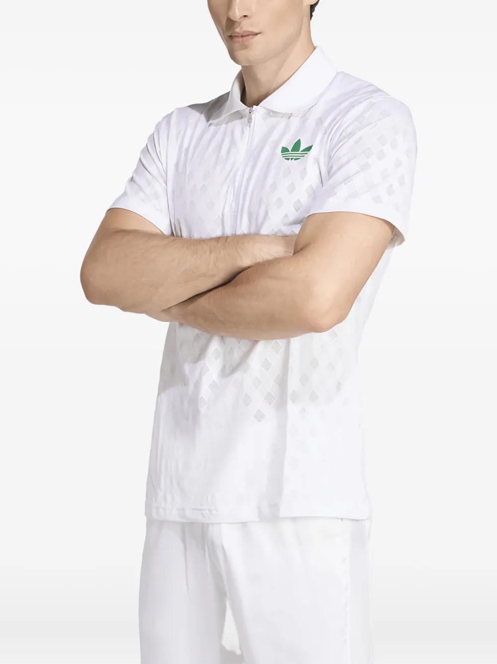 メンズ adidas ジップディテール ポロシャツ ホワイト | Lyst