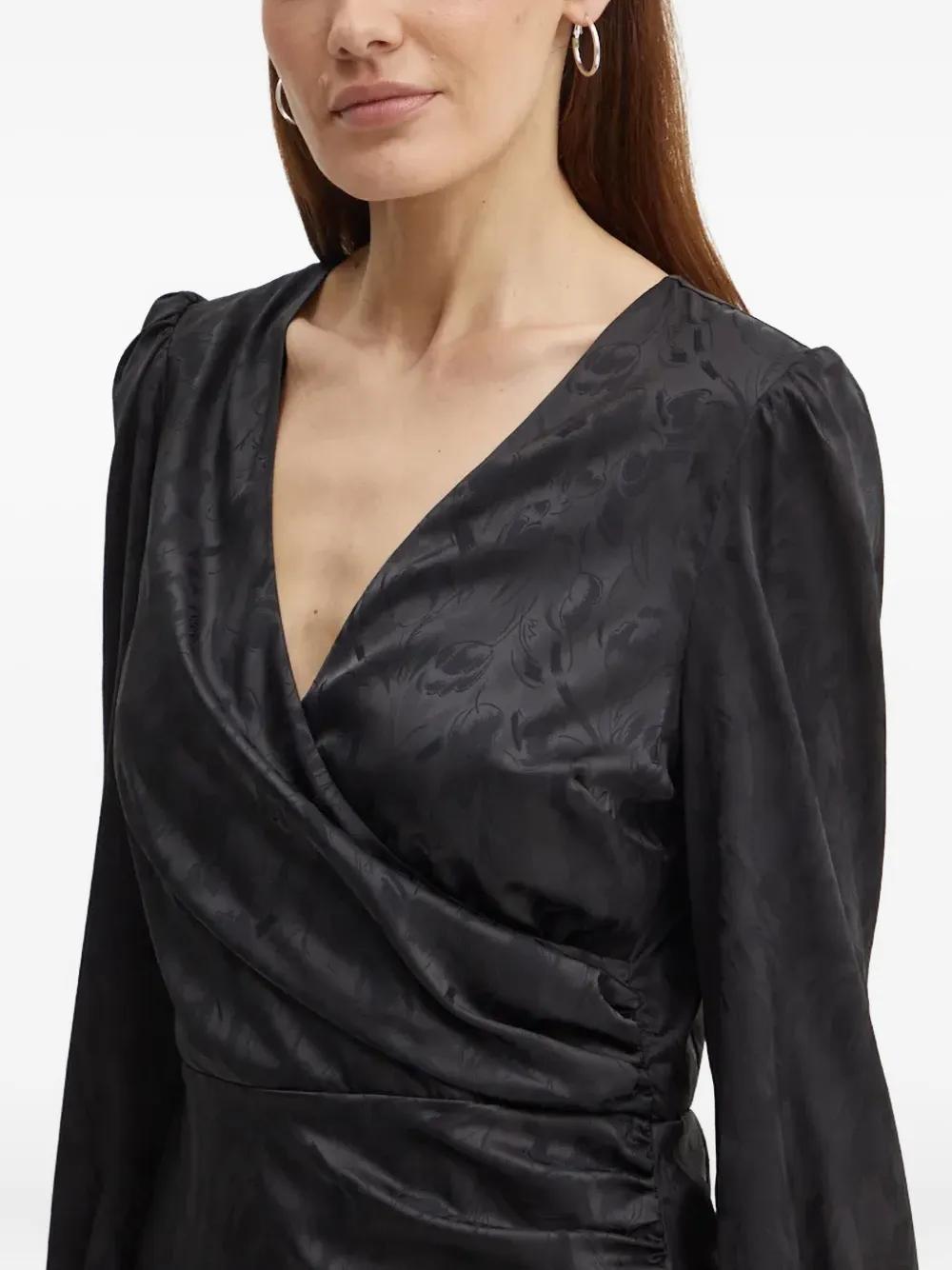 Wrap Dress Guess Black Long Sleeve Dress Guess Long-Sleeve