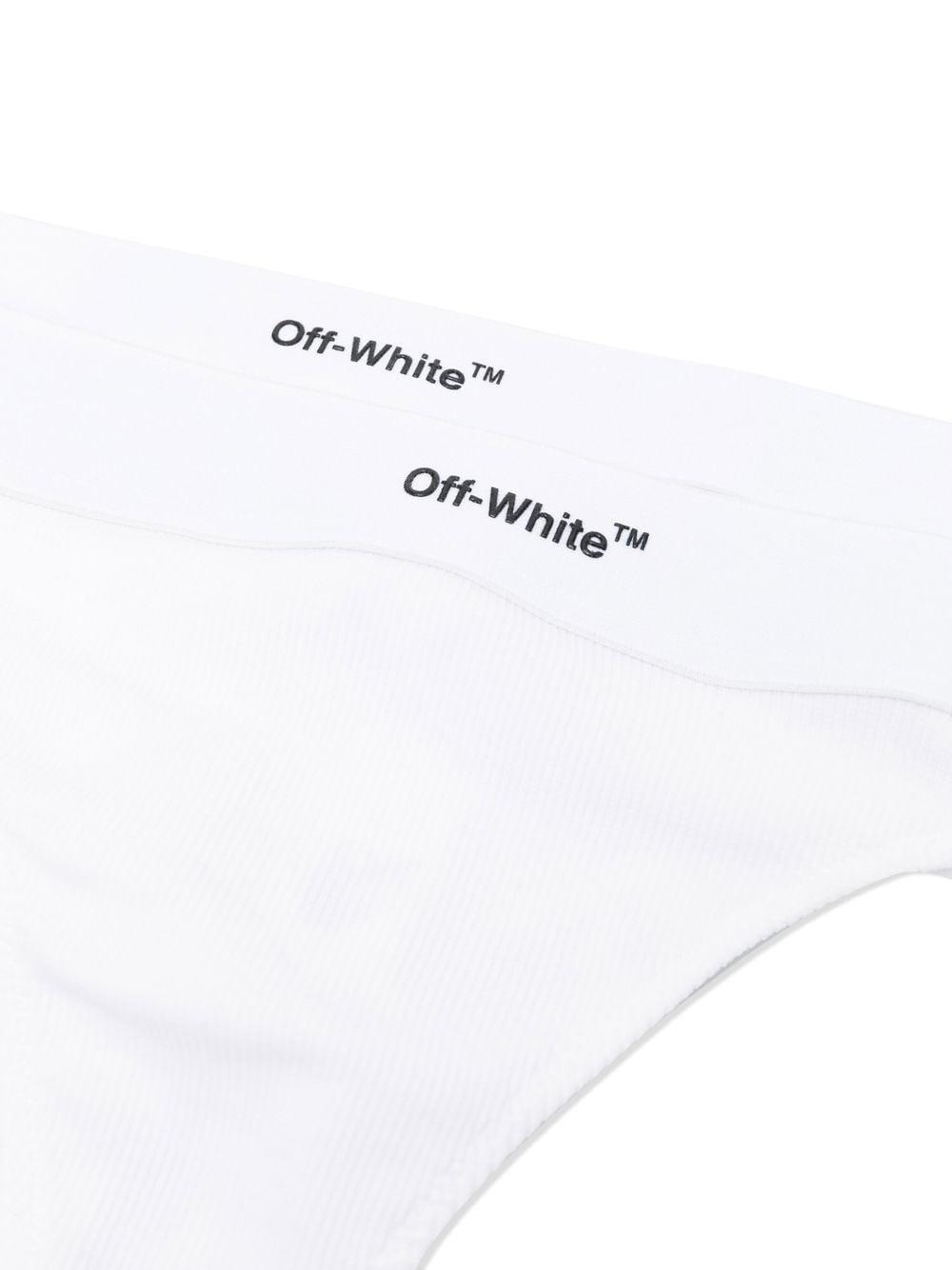 Womens Clothing Lingerie Bras Off-White c/o Virgil Abloh Logo-tape Detail Thongs in White Save 42% 
