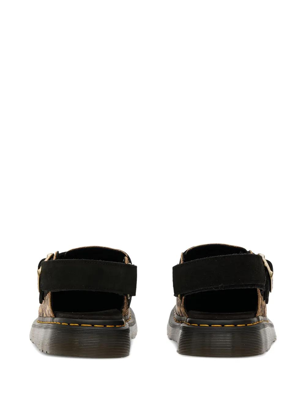 Dr. Martens Jorge Ii Leopard-Print Buckle Mules in Black | Lyst