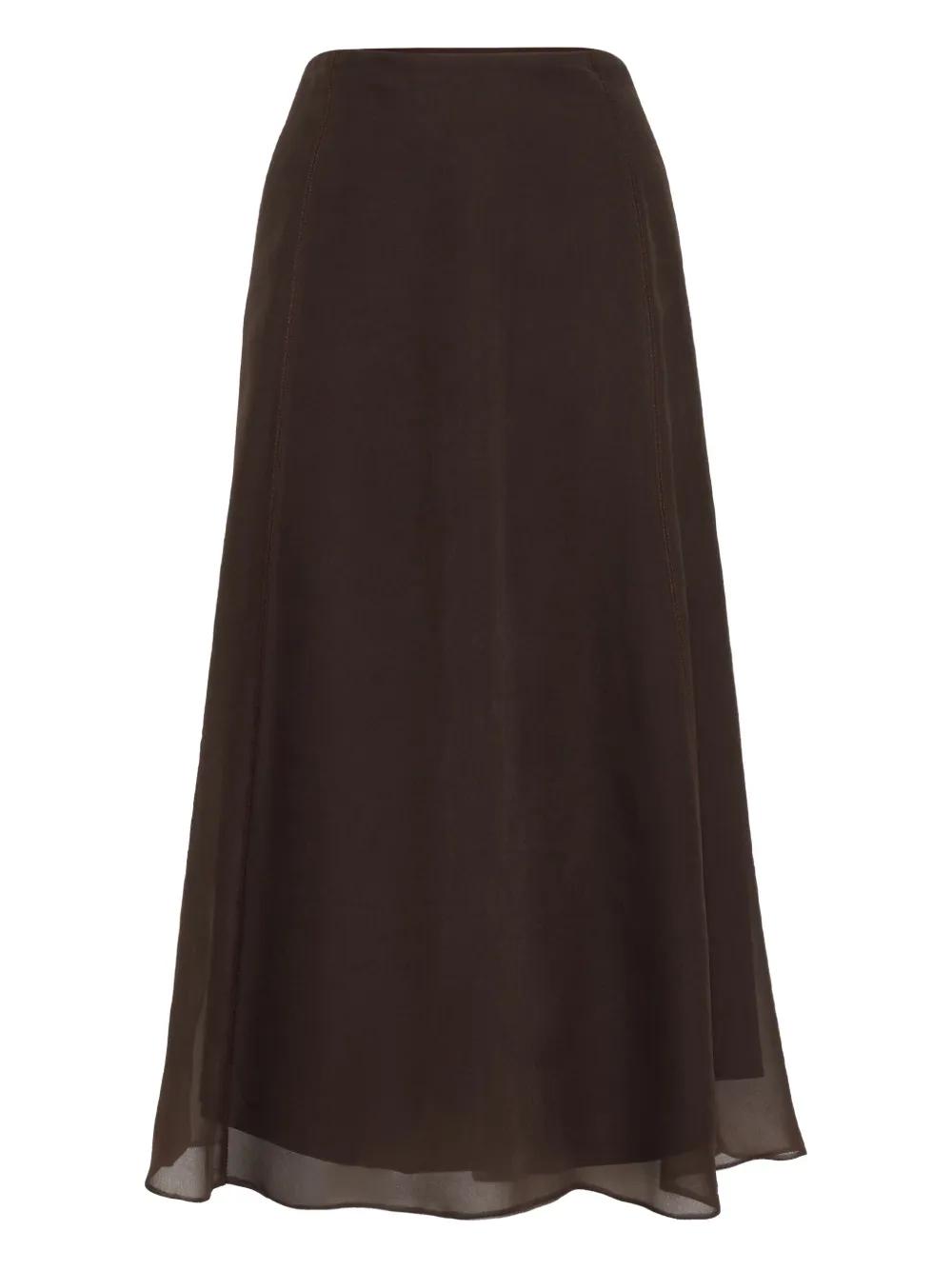 VIP【関税送料無料】希少 Brunello Cucinelli Silk Midi Skirt Brunello Cucinelli - Ginger Floral Silk Skirt | Mitchell Stores