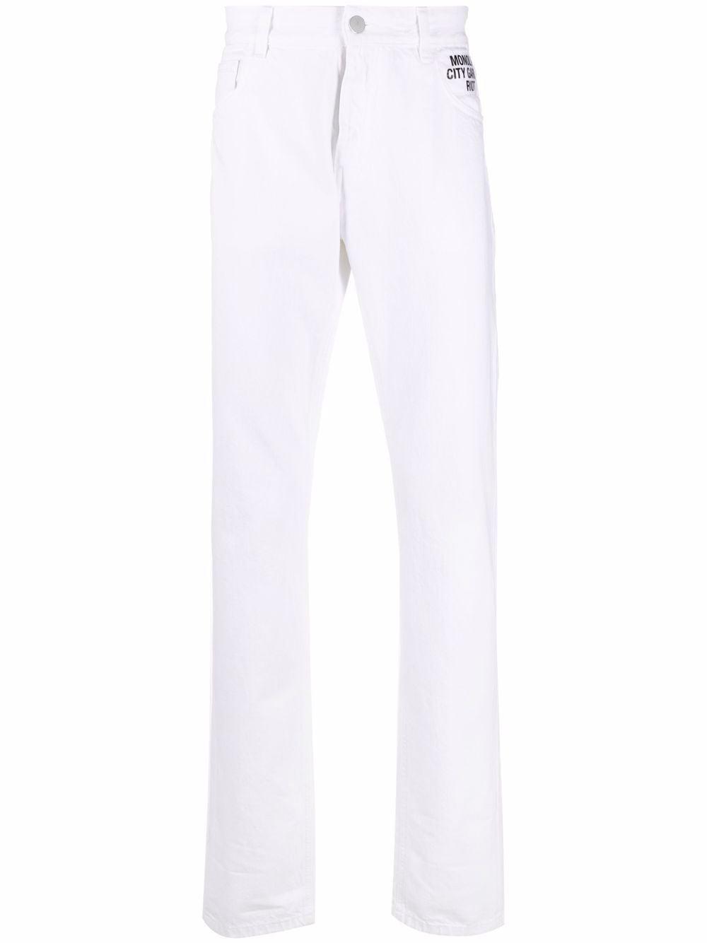 Raf Simons Slim-fit Denim Jeans in White for Men - Save 40% - Lyst