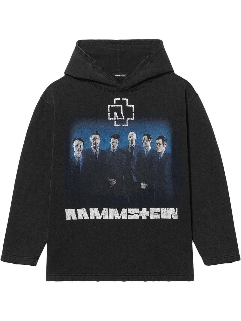 Balenciaga Rammstein Long sleeve Hoodie in Black Lyst