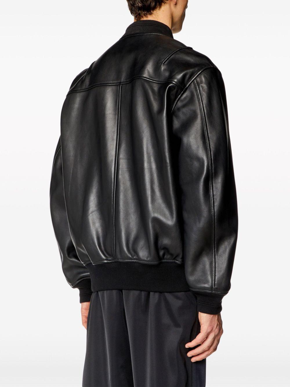 DIESEL L-Pritts-New Leather Jacket in Black for Men | Lyst