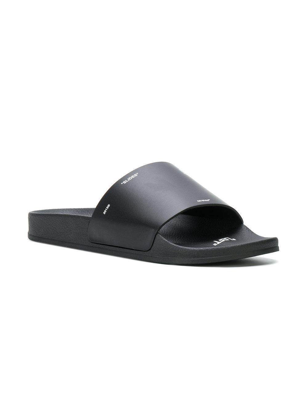 slides and flip flops Save 38% Off-White c/o Virgil Abloh Rubber Industrial Belt Slides for Men Mens Shoes Sandals 